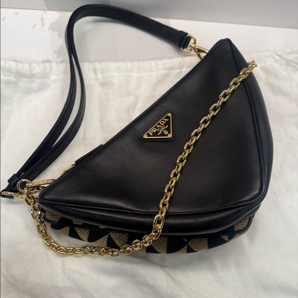 Prada double triangle symbole bag